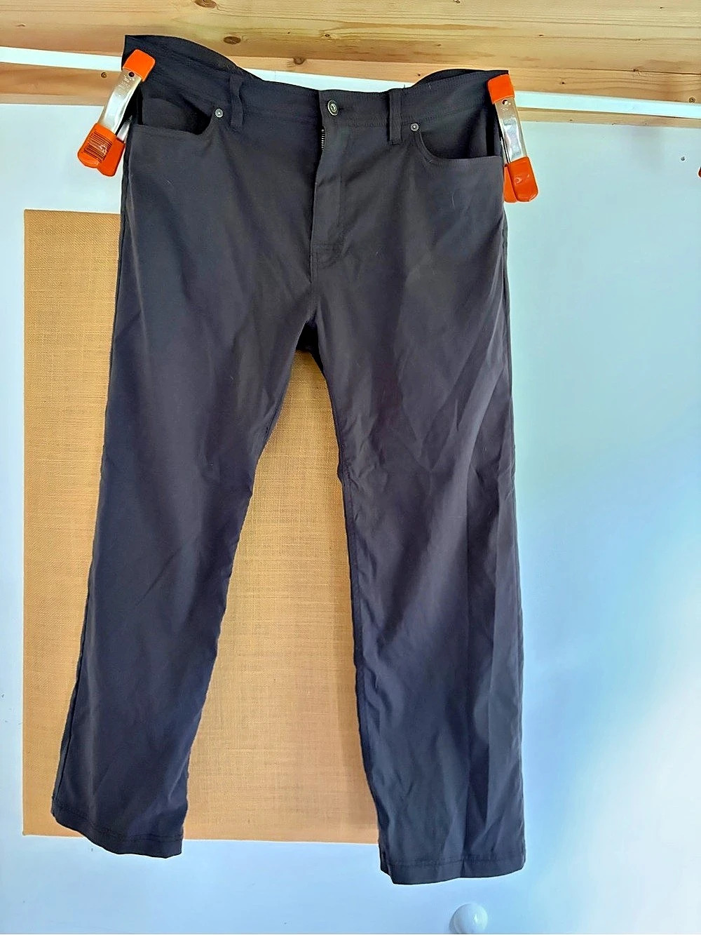 Prana Straight Leg Pants Size 38x30 Zion stretch charcoal